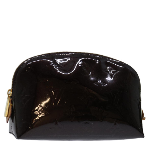 LOUIS VUITTON Monogram Vernis Pochette Cosmetic Pouch Amarante M91495 Auth 70047 - Picture 1 of 16